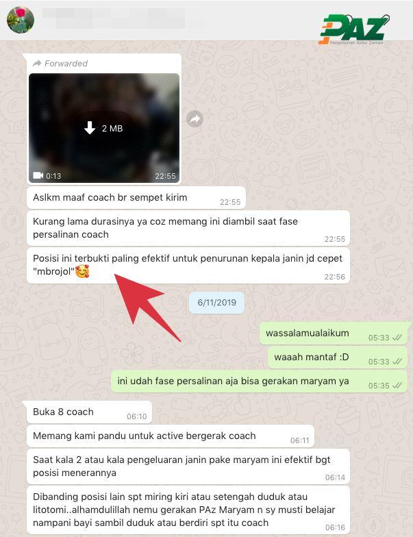 gerakan maryam lebih cepat mbrojol