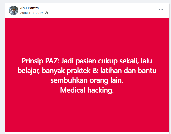 jadi pasien cukup sekali Quote UHM kata Mutiara UHM PAZ kecil